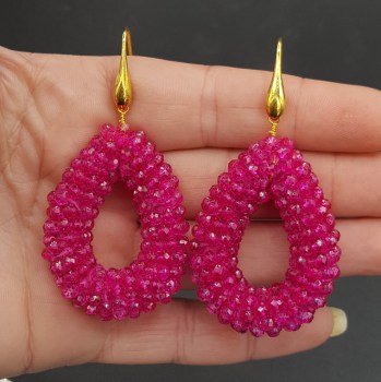 Lott oorbellen braam fuchsia roze_1